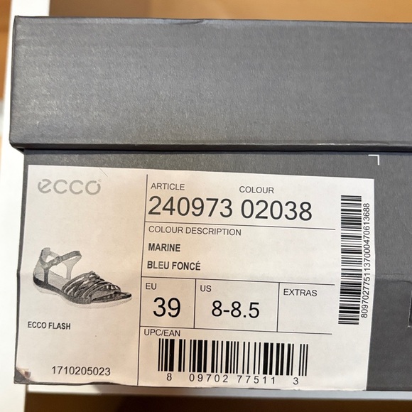 Ecco Strappy Blue Sandals - Picture 6 of 6